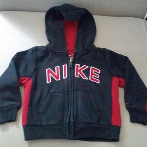 Nike black and red hoodie